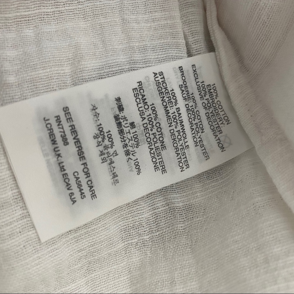 JCrew White Cotton Beach Tunic Sz S - Picture 5 of 6